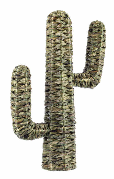 Decoratiune Saguaro, Metal Fibre sintetice, Verde, 73 cm