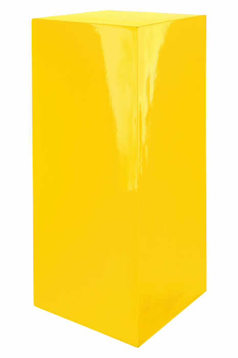 Consola Solid, Fibra de sticla Rasina, Galben, 27x100x27 cm