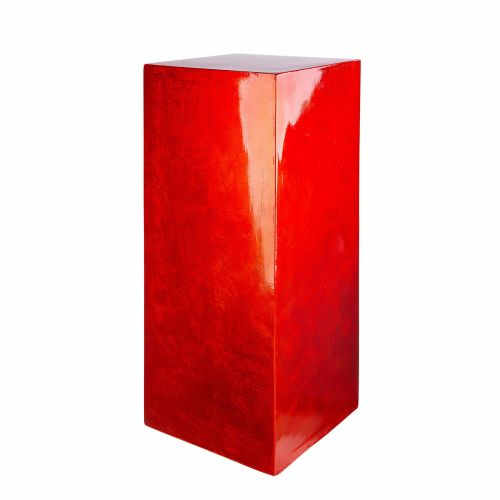 Consola Solid, Fibra de sticla Rasina, Rosu, 27x70x27 cm