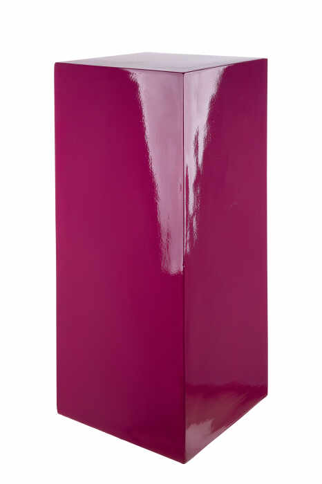 Consola Solid, Fibra de sticla Rasina, Roz inchis, 27x70x27 cm