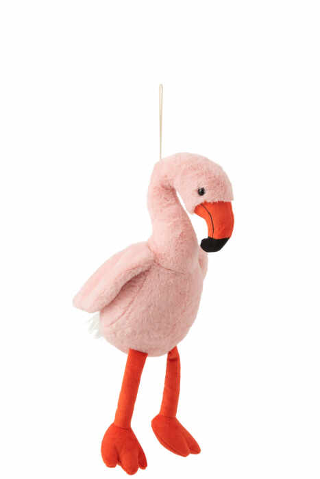 Flamingo, Fibre sintetice, Roz, 25x17x44 cm