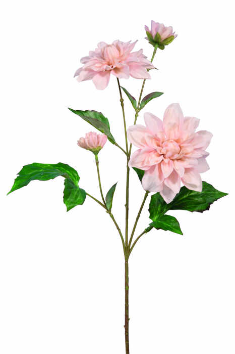 Floare artificiala DAHLIE, Fibre sintetice, Roz, 64 cm