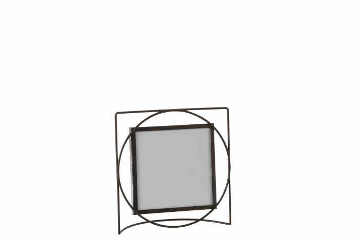 Rama foto Square, Metal, Negru, 18x6x17.5 cm