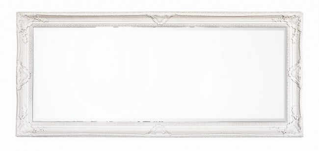 Oglinda dreptunghiulara, Rama din lemn, Crem, 80x10x180 cm