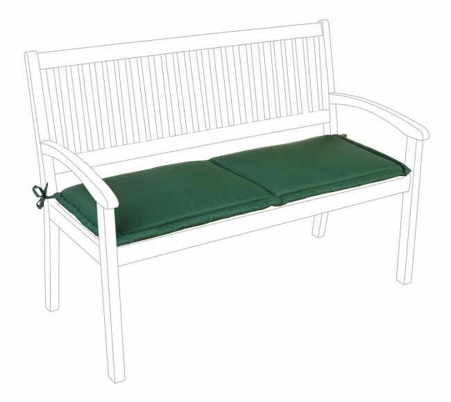 Perna pentru canapea de 2 locuri Poly180, Poliester, Verde, 115x47x3 cm