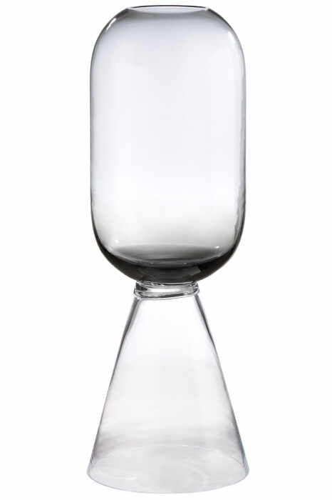 Suport lumanare Luxo, Sticla, Transparent, 80x27 cm