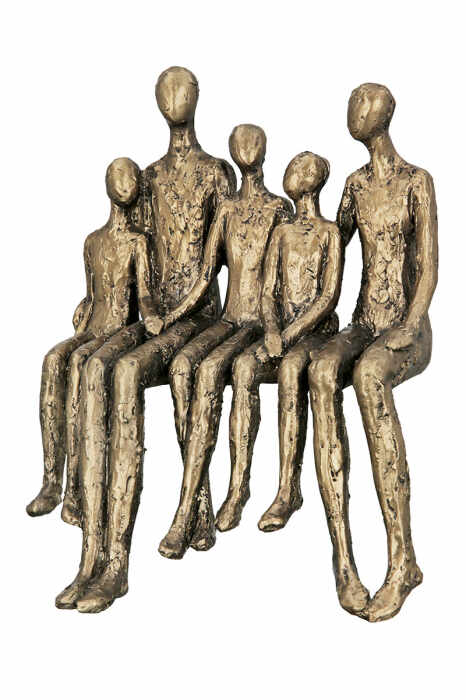 Figurina Sitter Family Ties, Rasina, Auriu, 7x16x20 cm
