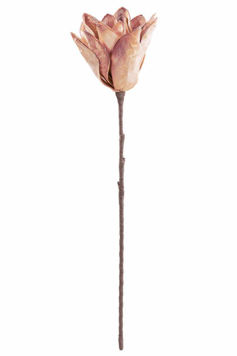 Floare artificiala Salvador, Fibre sintetice, Roz pal, 19x19x67 cm