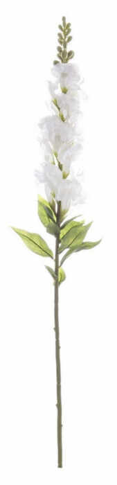 Floare decorativa, plastic, alb, 68cm