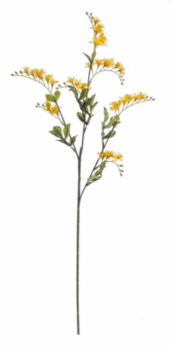 Floare decorativa, plastic, galben, 75cm