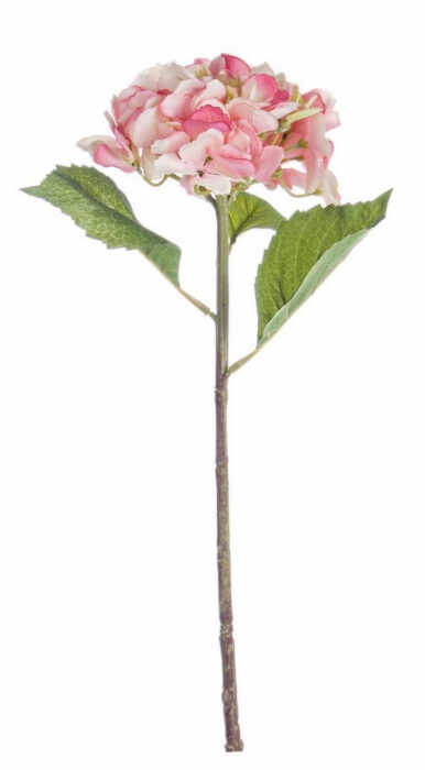 Floare decorativa, plastic, roz, 52cm