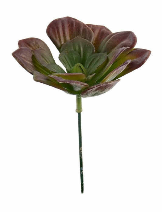 Floare decorativa, plastic, verde, 10x10cm