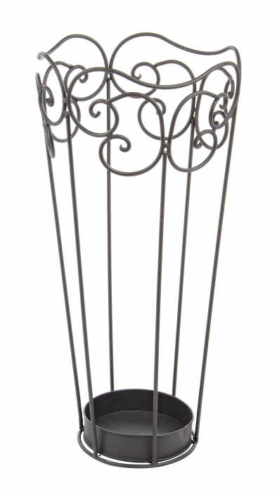 Suport pentru umbrele Charlotte, Otel inoxidabil, Maro, 27x27x55 cm