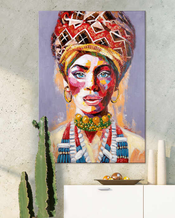 Tablou African Woman Nala, Canvas, Multicolor, 3.5x70x100 cm