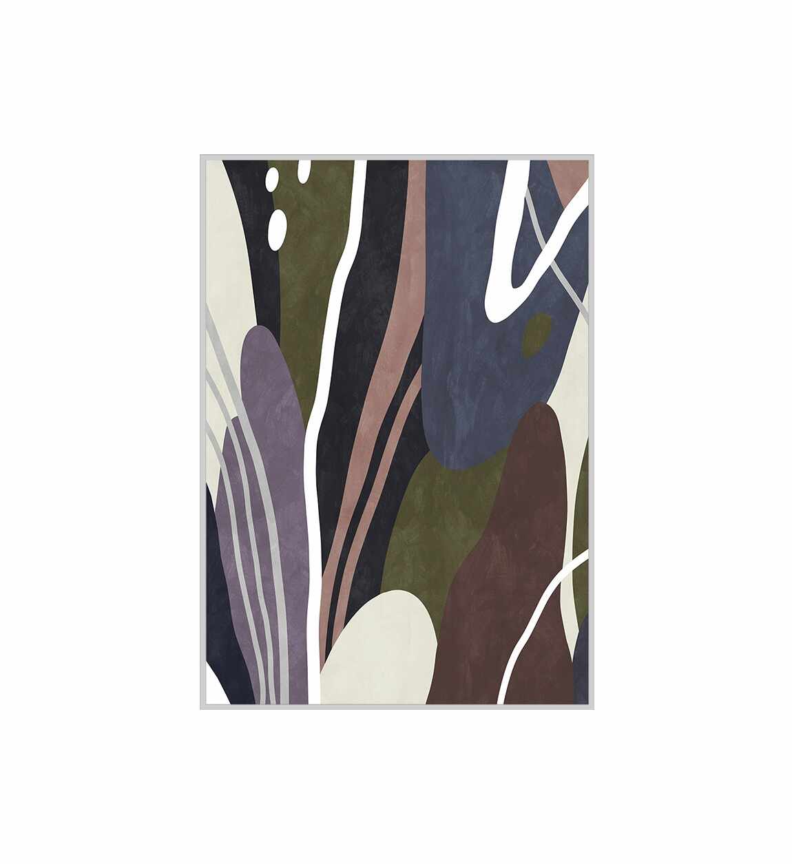 Tablou pictat manual Arles Vintage Abstract Multicolor, 62 x 92 cm