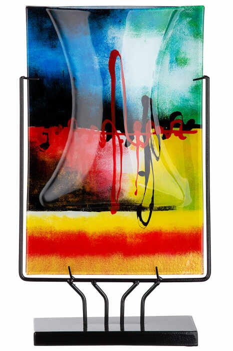 Vaza Mistral, Sticla, Multicolor, 9x27x47 cm