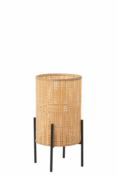 Suport lumanare Bamboo, Fibre sintetice, Natural, 32x32x62.5 cm