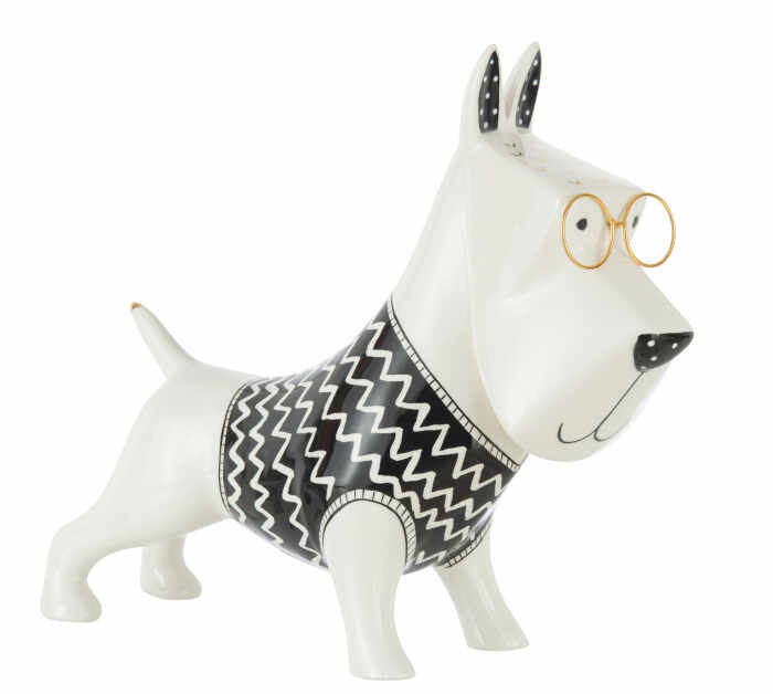 Figurina Dog Sweater, Ceramica, Multicolor, 30.5x10x26 cm