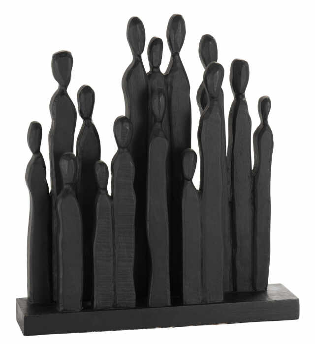 Figurina Group, Lemn, Black, 44x11x49 cm