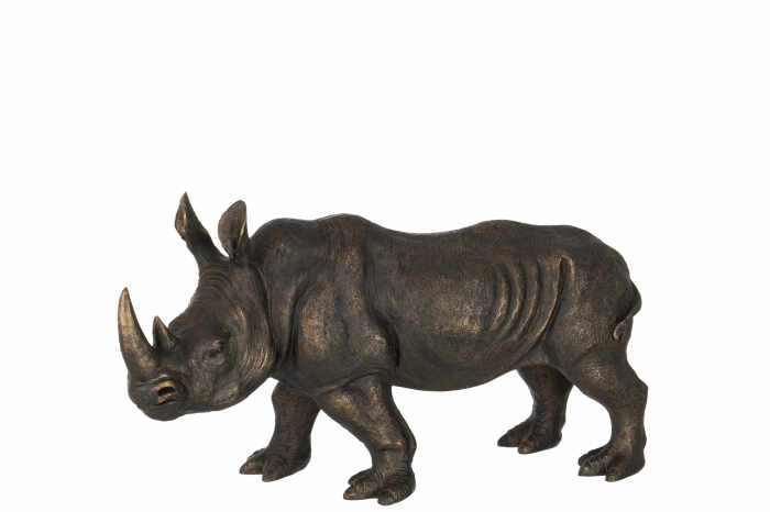 Figurina Rhino, Rasina, Bronz, 58.5x25x33 cm