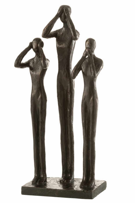 Figurina See Hear Speak, Rasina, Maro, 18.5x41x12 cm