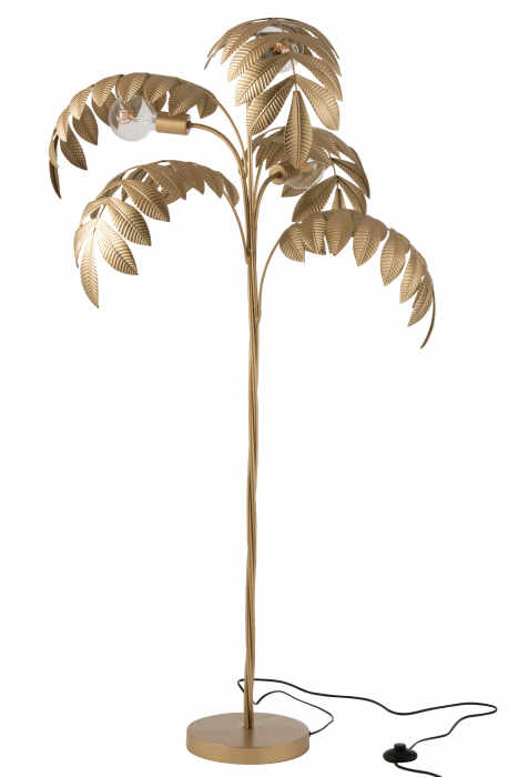 Lampadar Palm Tree, Zinc, Auriu, 79x79x141.5 cm