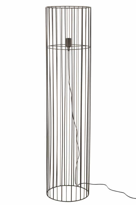 Lampadar Standing, Metal Fier, Negru, 13.75x13.75x59 cm