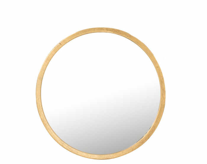 Oglinda Mona Round, Metal, Auriu, 30x30x3 cm