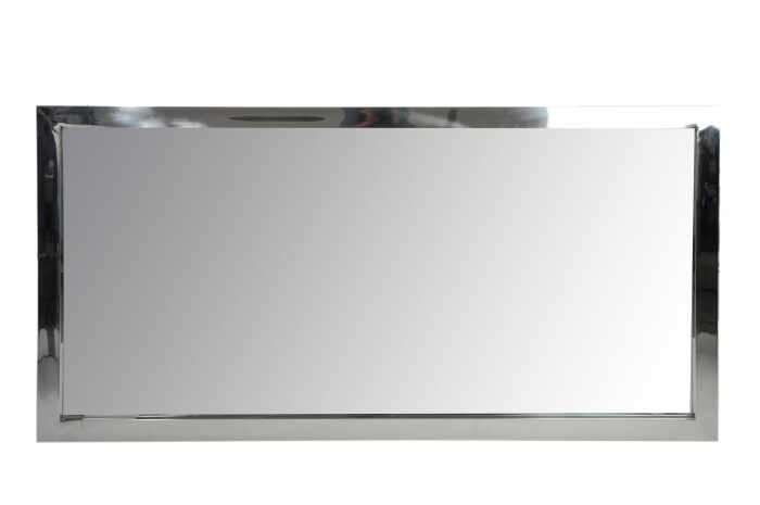 Oglinda Rectangle, Sticla, Argintiu, 180x4x90 cm