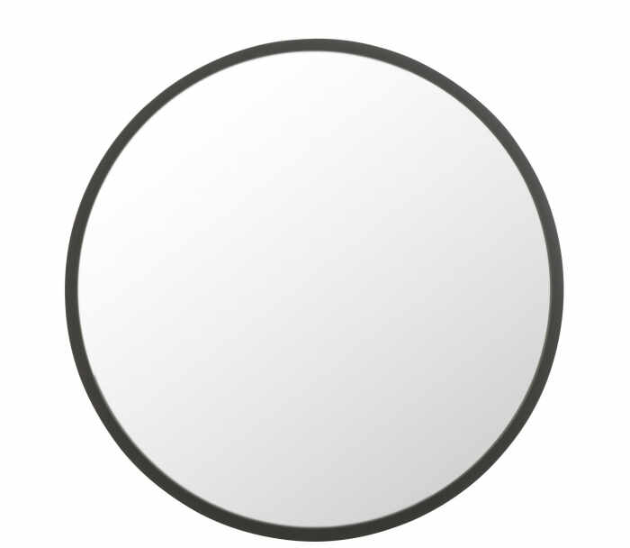 Oglinda Round, Metal, Negru, 80x80x2.5 cm