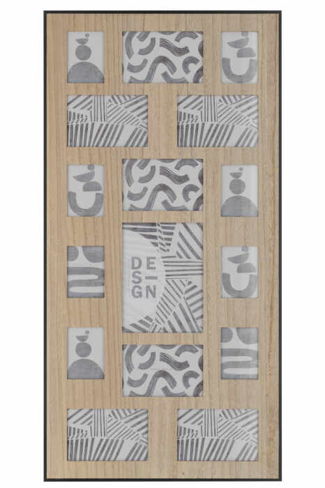 Suport decorativ rame foto Hanger, Lemn, Natural, 41x2.7x81 cm