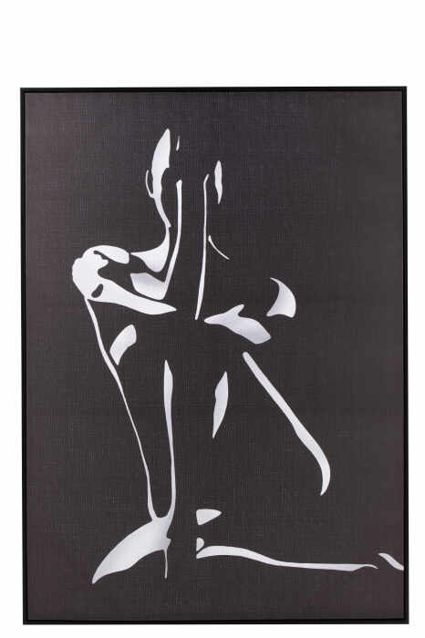 Tablou inramat Woman, Canvas, Negru, 102x4x143 cm