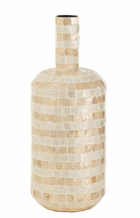 Vaza Bottle, Hartie, Bej, 19x19x52 cm