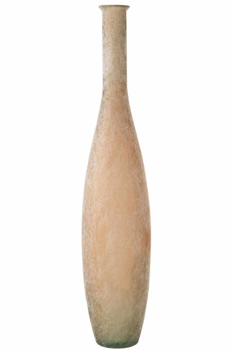 Vaza Bottle, Sticla, Bej, 20x20x102 cm