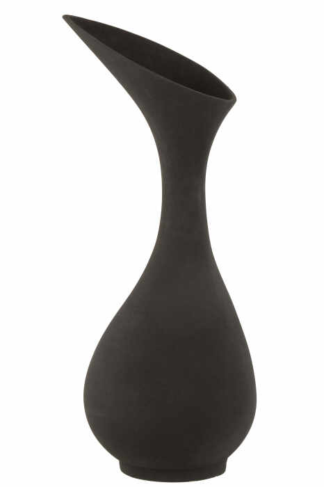 Vaza Olivia, Aluminiu, Negru, 32x30x77 cm