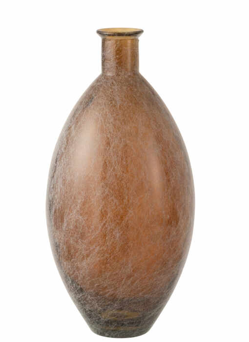 Vaza Oval, Sticla, Maro, 29x29x60 cm
