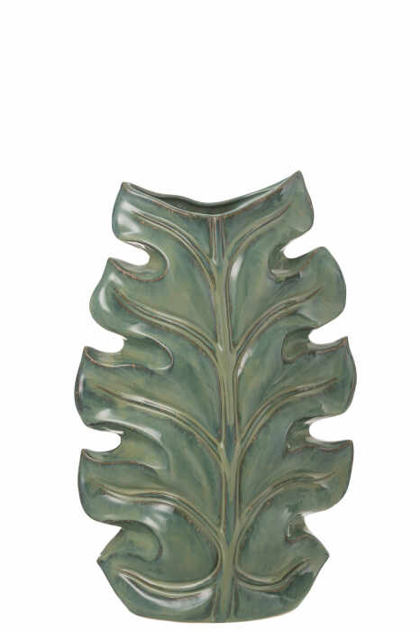 Vaza Poseidon, Ceramica, Verde, 31x9.5x46 cm