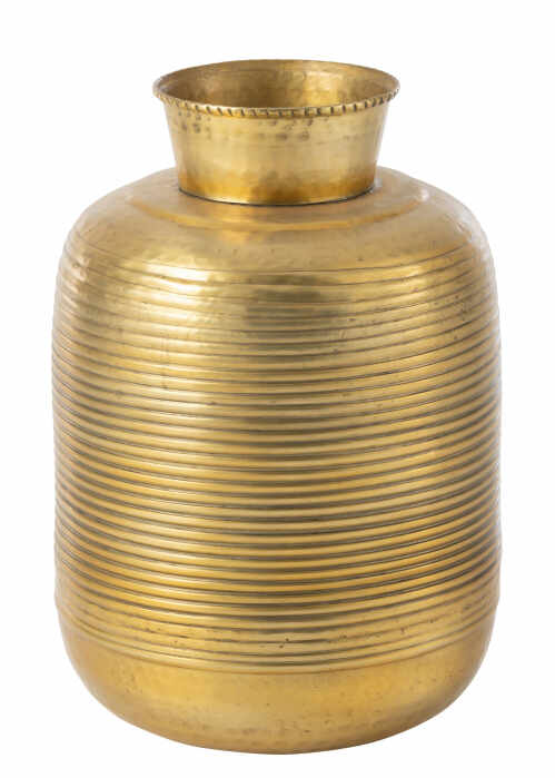Vaza Rings, Aluminiu, Auriu, 31x31x45 cm