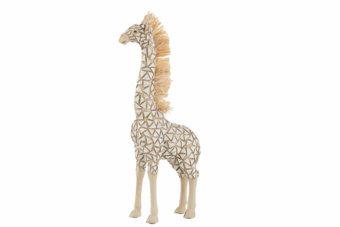 Figurina Giraffe, Rasina, Natural, 17.5x9x39.5 cm