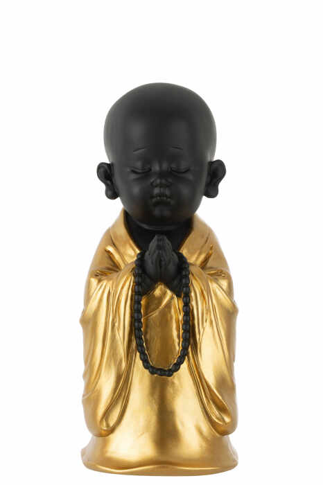 Figurina Monk, Rasina, Negru, 13x13x32.5 cm
