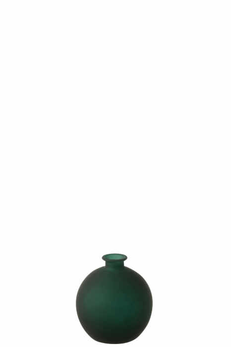 Vaza, Sticla, Verde, 16x16x17