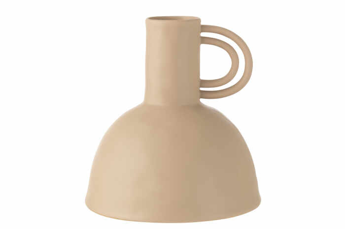 Vaza, Ceramica, Bej, 23.5x23.5x24