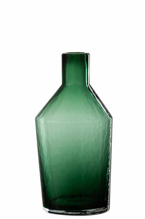 Vaza, Sticla, Verde, 14x14x28