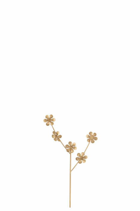 Floare, Metal, Auriu, 20x1x30
