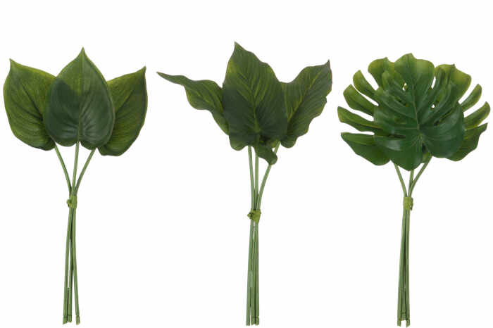 Set 3 plante artificiale, Material sintetic, Verde, 1x1x30