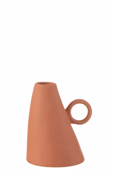 Vaza, Ceramica, Portocaliu, 14x13x17
