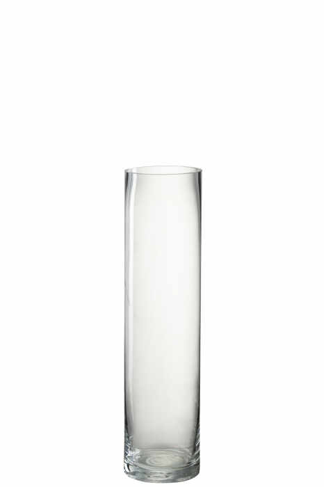 Vaza, Sticla, Transparent, 10x10x40