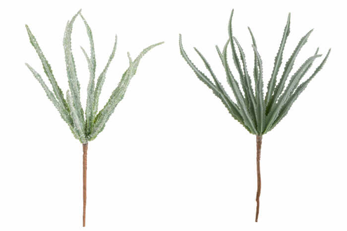 Set 2 plante artificiale, Material sintetic, Verde, 14x14x28