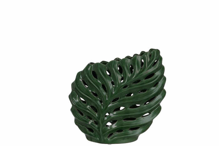 Vaza, Ceramica, Verde, 28x9.5x28