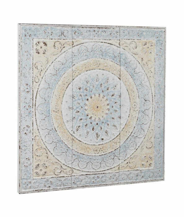 Decoratiune Ayat, Metal, Gri, 91x3.5x91 cm